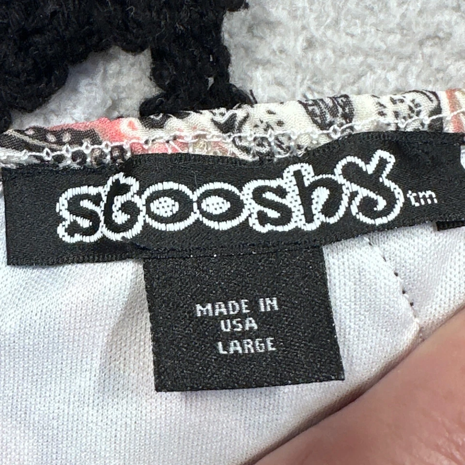 Vintage 90s Y2K Stooshy Dress Womens L Sleeveless Crochet Pink Black Made in USA - Image 2 of 4