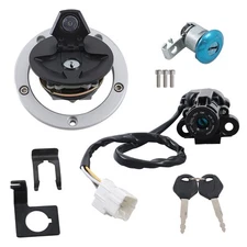 Ignition Switch Fuel Gas Cap Lock Set For Kawasaki Ninja 1000 ZX6R ZX10R Z1000SX