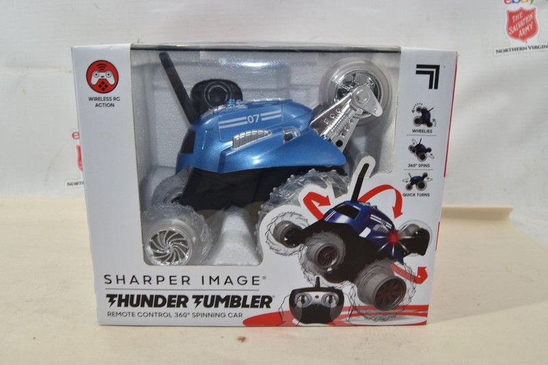 Sharper Image Thunder Tumbler Remote Control 360° Spinning Car With LED Lights N