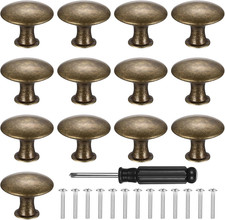 13 Pcs Bronze Drawer Cabinet Knobs, Antique Cupboard Door Knobs Pulls, round Met