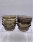 Vintage Pyrex 463 Brown Smoked Glass 10oz Custard Cup Size Small Pieces Of 10