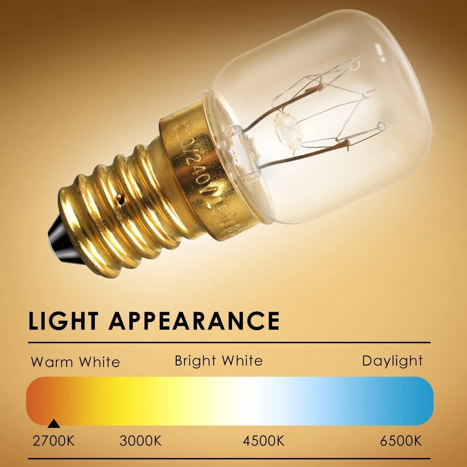 oven light bulb 15w 25w E14 Fridge bulbs Appliance Pygmy SES AC 240v Screw lamp - Image 2 of 4