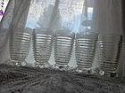 Vintage Anchor Hocking Manhattan Clear Glass Tumblers With Scalloped Base