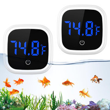 Digital Aquarium Thermometer, Touch Screen Fish Tank Thermometer, Stick-on Fish