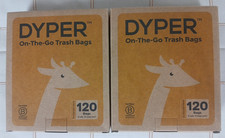 Dyper On The Go Waste Trash Bags Diaper Pet Dog 2 Boxes 240 Bags 9x13 Inch Bags