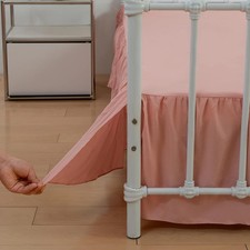 Bed Skirt Full Size Ruffled Bed Skirts with Split Corners, 14 Inch Drop Dust Ruf