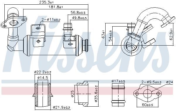 Nissens KüHler, AbgasrüCkfüHrung 989407 FüR Ford-image