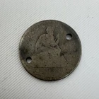 1853 Seated Liberty Quarter Arrows Silver 25C Holed Circulated
