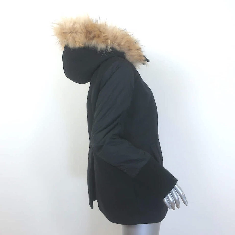 Abrigo Marni de piel con capucha y medios mixtos negro de lana y nailon talla 46 Foto 4 de 4