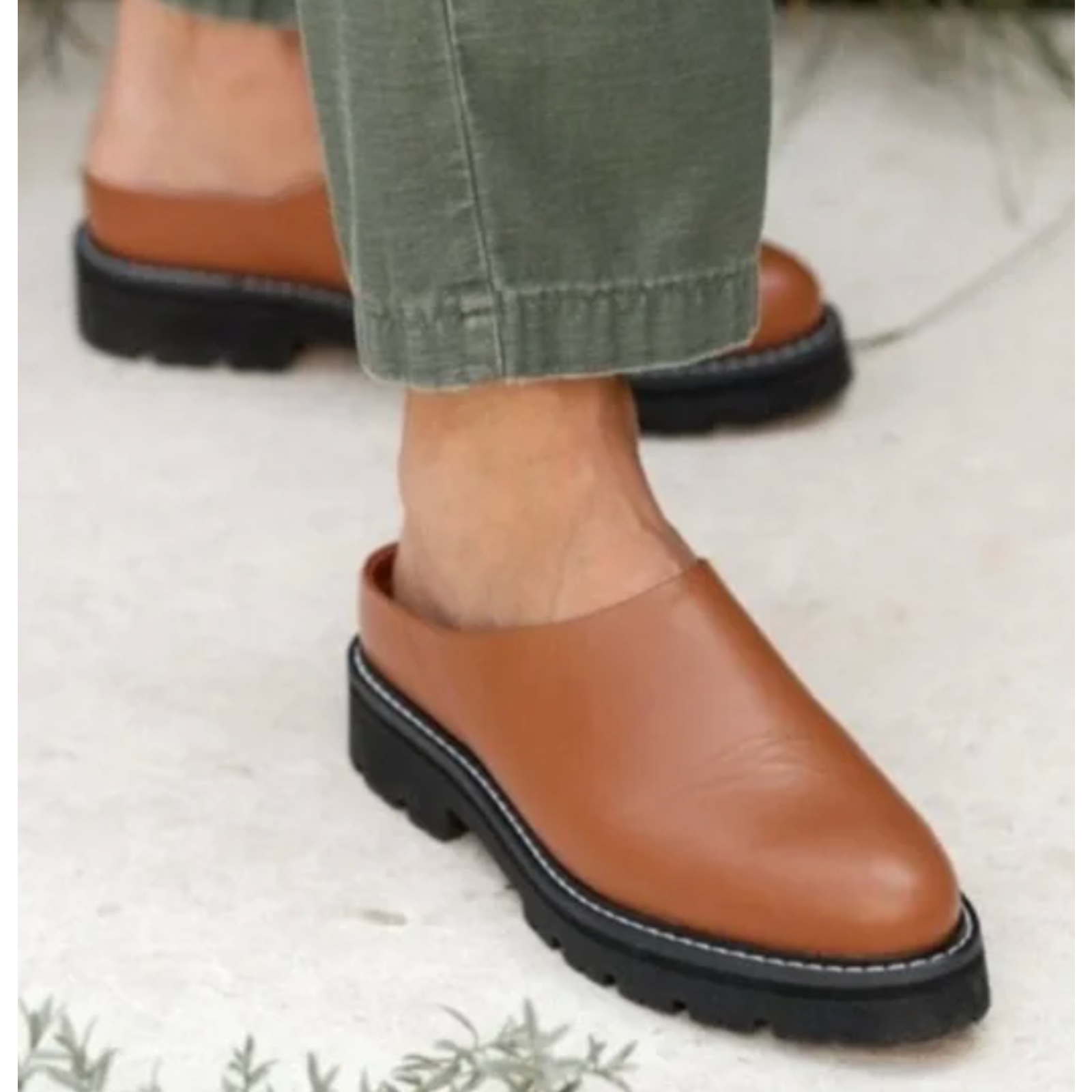 NEW Jenni Kayne Leather Lug Mule Canyon Size 41