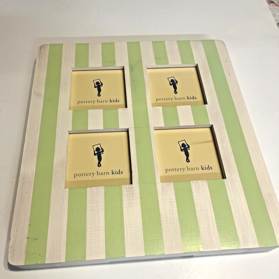 Pottery Barn Niños Galería Años Escolares Verde Menta 11x12 Marco 4 3x3 Inserto Foto 2 de 4
