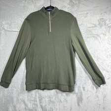 Ted Baker London Sweater Pullover 1/4 Zip Green Long Sleeve Casual Men's Size 5