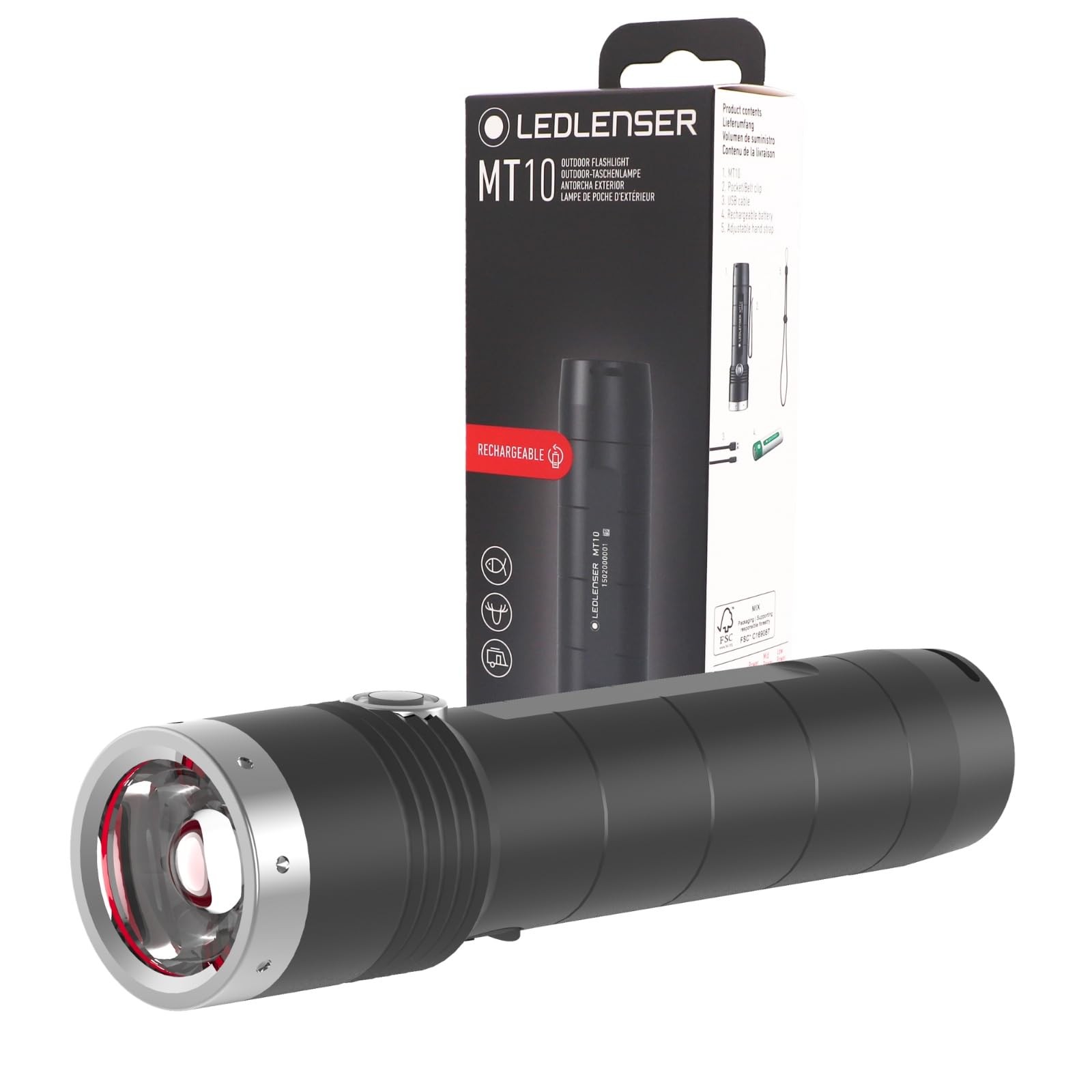Ledlenser MT10 LED Taschenlampe 1000 Lumen mit Akku wiederaufladbar fokuss 16690₽