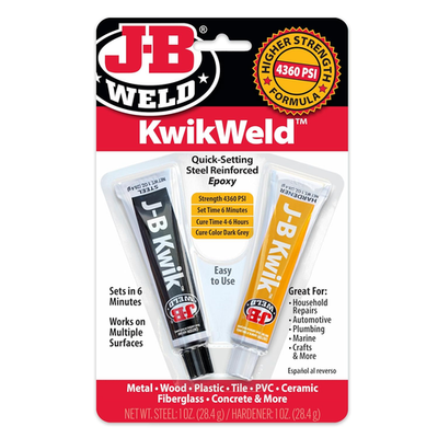#ad J B Weld 8276 Kwikweld Quick Setting Steel Reinforced Epoxy Dark Grey 2 Oz $12.91