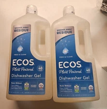 Free & Clear ECOS Plant Powered Dishwasher Gel - Lot of 2