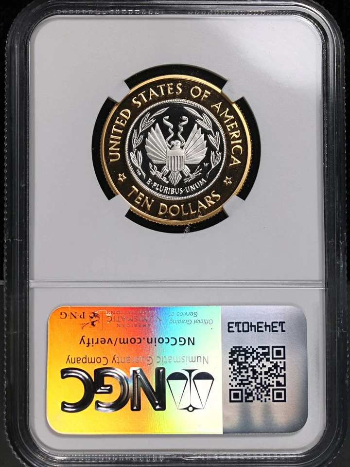 2000-W Library of Congress Commem Gold Bimetallic $10 NGC PF70 Ultra Cameo - Image 4 of 4