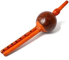 Wooden Snake Charmer Been Pungi Played By Sapera- Pack Of 1 Length - 16 Inches 