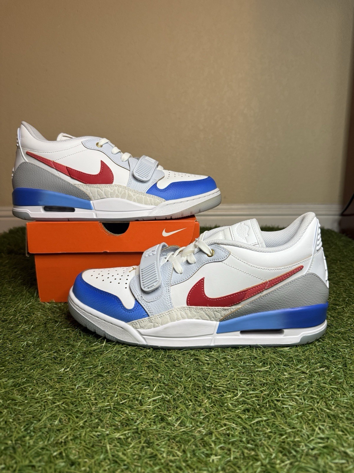 Nike Air Jordan Legacy 312 Low White Red Blue Grey Mens Sneakers FN8902-161