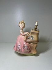 Josef Spieluhr Original TAMMY Mächen Am  Flügel Piano Figur Vintage