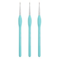 3 StüCk Detail-Pinsel 7Mm Nylon Miniatur-Malpinsel (000#), Blau