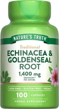 Echinacea Goldenseal 1400mg | 100 Capsules | Vegan | by Nature's Truth
