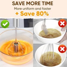 Handheld Stainless Steel Mixer Egg Beater Compact Design For Easy Storage