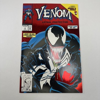 Venom Lethal Protector #1 Marvel Comics Group 1992 Red Foil Cover