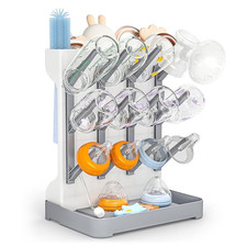 Baby Bottle Drying Rack Large Vertical Dryer for Bottles  Pump Parts, Gray