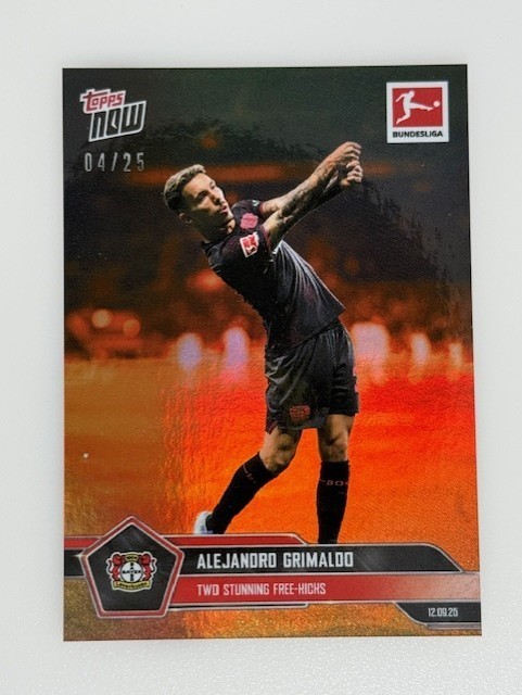 Alejandro Grimaldo - 2025 Topps Now Bundesliga - Orange Foil /25 - Leverkusen