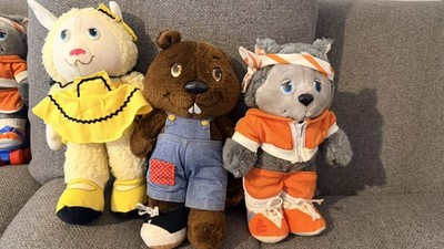 Get Along Gang Reißverschluss Katze, Bingo Biber und Woolma Lamm Plüsch Konvolut