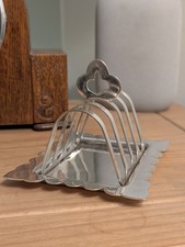 Antique Edwardian Silver Plated Toast Rack / Letter Holder