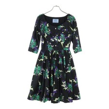 PRADA 19AW Frankenstein Heart Total Pattern Print Five-Sleeve Half Sleeve Used 0