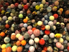 2 Pounds Of 5/8 Inch + or - Jabo Marbles A great Mix At A Great Price