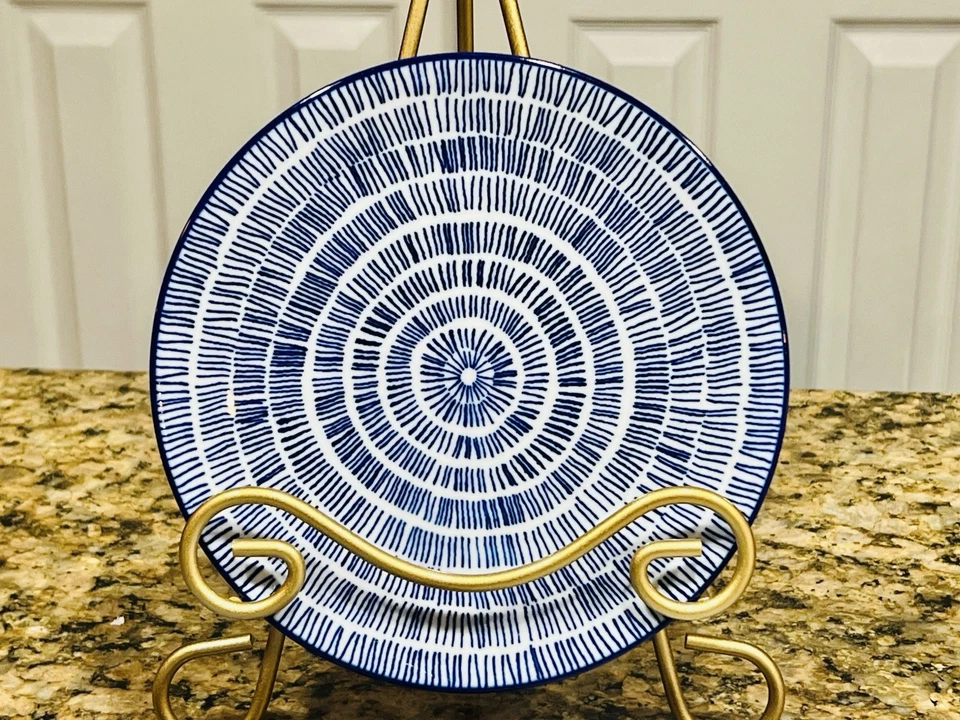 IKEA Suecia “ENTUSIASM” Placas Laterales Muti Patrón/Azul Juego de (4) 7" EX Estado Foto 3 de 4