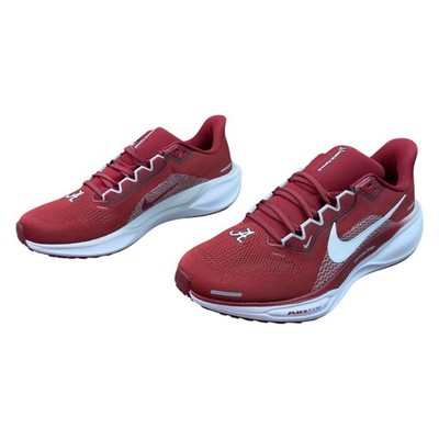 Alabama Crimson Tide Nike Air Zoom Pegasus 41 Running Shoes Mens 9 Red White