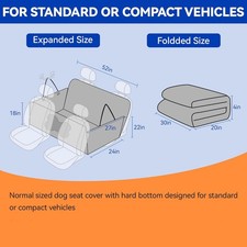 Non-Slip Dog Car Seat Cover With Seat Belt Openings For Active Canines