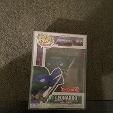 FUNKO POP TELEVISION 1635 TURTLES OF GRAYSKULL LEONARDO with PROTECTOR TARGET