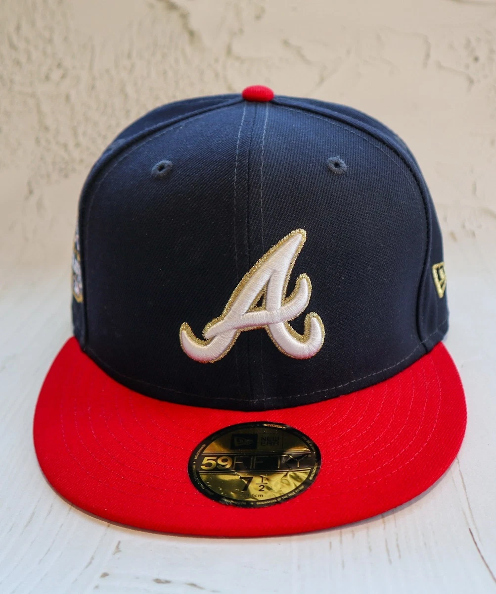THE CAP 別注UP SIDE アトランタブレーブス 7 1/2 Atlanta Braves Unisex Adult 7 1/2 Size MLB Fan Apparel & Souvenirs