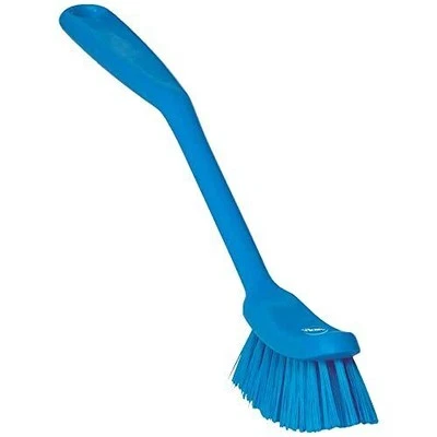 Vikan 42873 Medium Dish Brush – 290 mm Blue Hygiene Brush for Food Industry & Ki