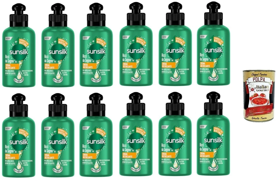 12x Sunsilk,Crema Districante Ricci Da Sogno Entwirrungscreme 200ml+Polpa 400g