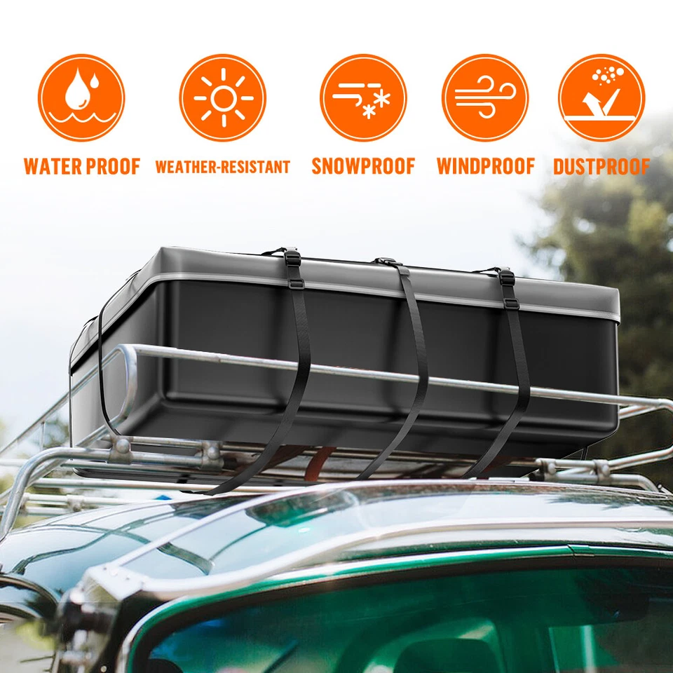 21 Cubic Feet  Roof Top Cargo Carrier Bag Luggage Storage For Nissan Pathfinder - Image 3 of 4