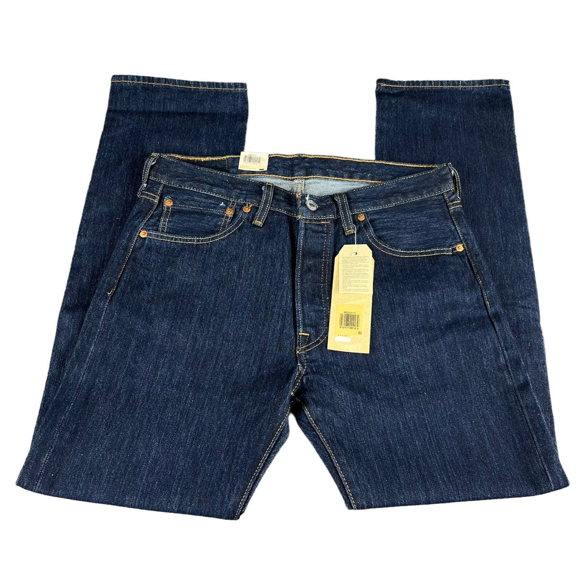 Levis 501 Original Fit Mens Jeans Size 34 X 30 Indigo Button Levis 501 Original Fit Mens Jeans Size 34 X 30 Indigo Button