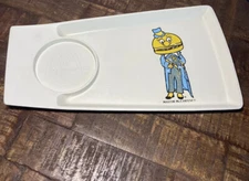 Vintage 1970 Mayor McCheese McDonald's Happy Meal Tray Plate With Cup Holder