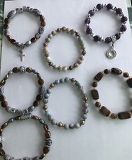 Costume Jewelry Bundle 7 Bracelets Various Colors.