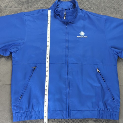 Mutual of Omaha Jacket Golf Cutter & Buck Full Zip Blue Long Sleeve Men Medium - Picture 9 of 12