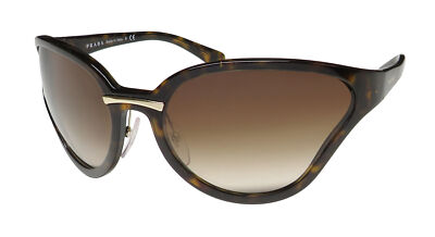 NEW PRADA 22V SUNGLASSES PLASTIC WRAP ITALY BROWN 68-20-115 2AU-6S1 FULL-RIM