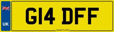 GLAD F NUMBER PLATE G14 DFF FUN CAR REG F TYPE JAGUAR FF NO ADDED FEES GLAD JAG