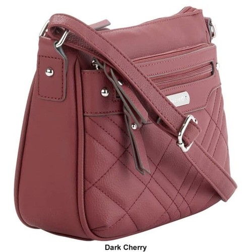 Rosetti Dark Cherry Shai Mini Pebbled Faux Leather Crossbody Bag NWOT - Picture 2 of 12