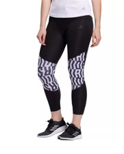 adidas Running Tights Womens AeroReady Own the Run Black Reflective XS or Small