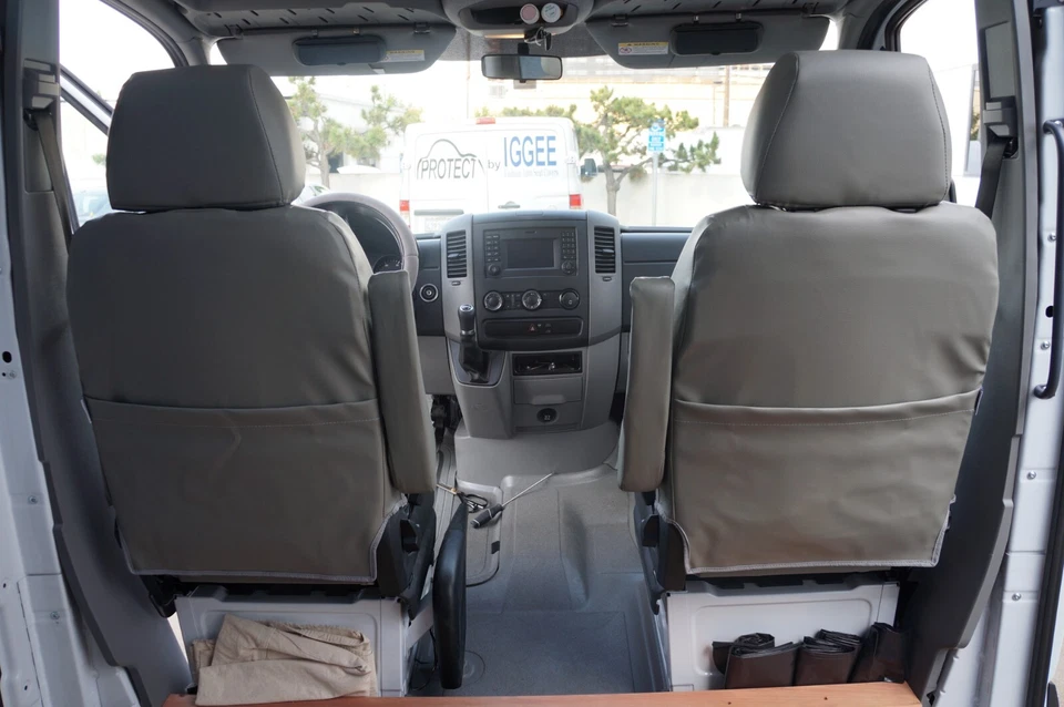 ДЛЯ DODGE SPRINTER VAN IGGEE S.LEATHER ИНДИВИДУАЛЬНЫЙ КРОЙ 2 ПЕРЕДНИХ СИДЕНЬЯ И 2 ПОДЛОКОТНИКА ЧЕХЛЫ - Изображение 2 из 4